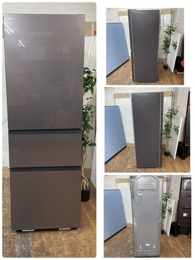 I616 ? ジモティー限定価格！ 2022年製・美品 ♪ TOSHIBA 冷蔵庫 (356L) GR-T36SV ⭐ 動作確認済 ⭐