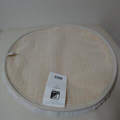 新品未使用チェアパット白モコモコの画像