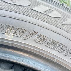 ￥0【無料】冬17インチ 廃タイヤ ランクル プラド パジェロ ハイラックス サーフ【富山】265/65R17 グッドイヤー 日本製 ジャンク品 末期 走行練習用 一発使い切りの画像