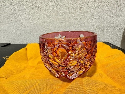 篠崎清一　ぐい呑「三つ玉」赤金