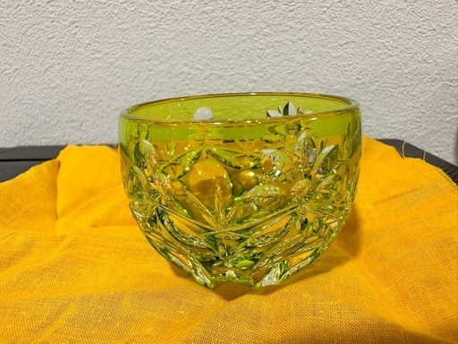 篠崎清一　ぐい呑「三つ玉」薄緑