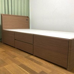 【急募】　ニトリ　セミダブルベッド　大容量収納の画像