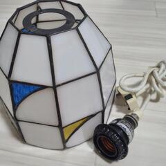 【決まりました】★レトロ中古品 ステンドグラス風照明 アンティークの画像
