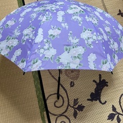 傘中古 紫色花柄の画像