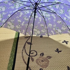 傘中古 紫色花柄の画像