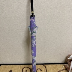 傘中古 紫色花柄の画像
