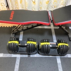 インクラインベンチ　可変式ダンベル24kg×2