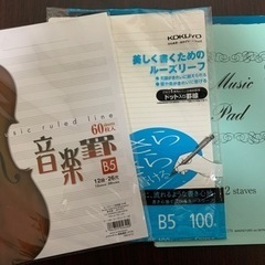 五線譜とルーズリーフ
