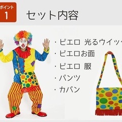 ピエロ　コスプレ　仮装　光る　アフロ　ウィッグ　led  カツラ...