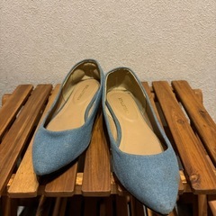 デニム風パンプス