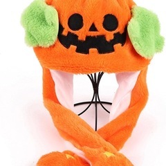 ハロウィン コスプレ 耳あて　帽子　耳ピコピコ 帽子 かわいい 仮装 イベント パーティーグッズ (カボチャ　かぶりもの　の画像