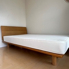 （確約済）MUJI セミダブルベッド ヘッドボード付