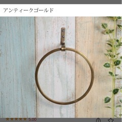 タオル掛けハンガー　タオルハンガー　アイアンの画像