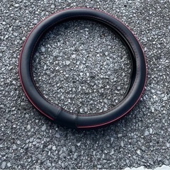 〖取引完了〗ハンドルカバー　ブラック×レッド
