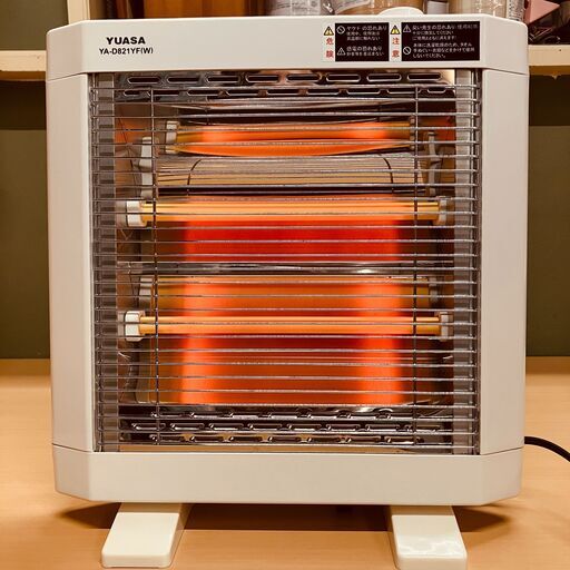 ユアサ 遠赤外線電気ストーブ YA-D821YF（ホワイト）2018年製