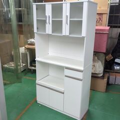 伊勢崎店【現状品】gi10-25 ニトリ レンジ台フォルム 食器棚