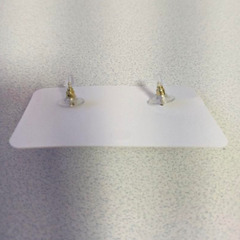 ピアス　白✕黒の画像