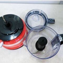 KitchenAid　3.5 カップ ミニフードプロセッサー　9KFC3516HT　動作良好　色ホットソース　赤　50/60Hz　　みじん切り　ドレッシングの画像
