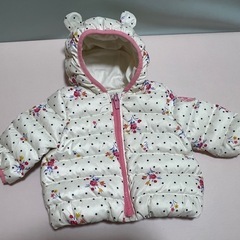 babygap  花柄　クマ耳フード付き　ダウンジャケット　の画像