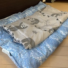 シングル 薄手布団 布団カバー付き 美品