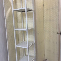 美品　　白色スチー5段棚