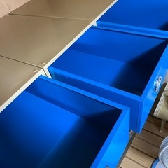 レトロ　鉄製　押入れ収納ボックス　3個の画像