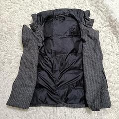 セオリー ダウンベスト フーディ ジップアップ 毛麻混 ダウンフェザー グレー S レディースの画像