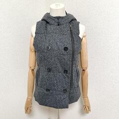 セオリー ダウンベスト フーディ ジップアップ 毛麻混 ダウンフ...