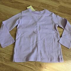 新品 未使用  キッズ カーディガン 薄紫  100サイズの画像