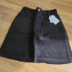 お値下げ中！新品未使用 コーデュロイ スカート 黒 Lサイズの画像