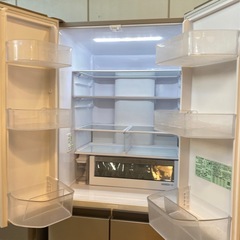 F123 HITACHI 冷蔵庫　観音開き　475L 2021年製　自動製氷 10/29値下げしました🍾シャンパンゴールド🍾HITACHI 475Lフレンチドア