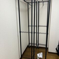引き取り限定　美品　ハンガーラック 2段：2個セット　　差し上げます