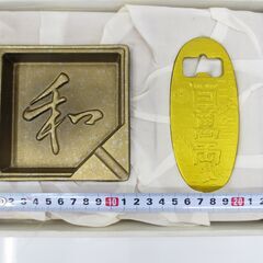 ■未使用　美術鋳物　灰皿　栓抜きの画像