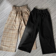 GU 130 パンツ　ワイドパンツ　スキニーデニムパンツの画像