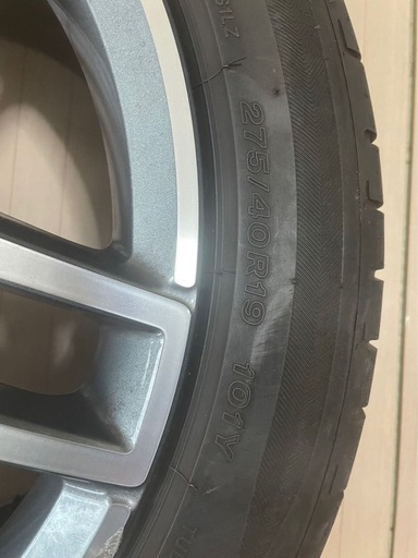 ベンツ純正アルミホイール付きタイヤ275/40R19 ブリジスト1本のみ
