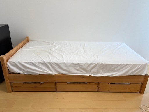 無印良品 木製シングルベッド 引き出し付き