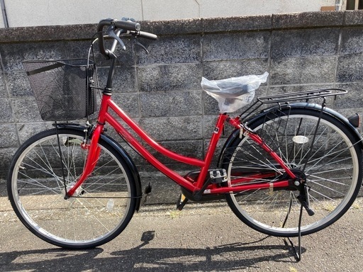【26インチ自転車】美品❗️LEDオートライト付❗️前後タイヤ、前カゴ、サドル、鍵新品❗️スペアキーあり　若林自転車　膳所店　SALE