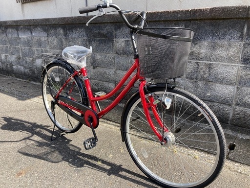 【26インチ自転車】美品❗️LEDオートライト付❗️前後タイヤ、前カゴ、サドル、鍵新品❗️スペアキーあり　若林自転車　膳所店　SALE