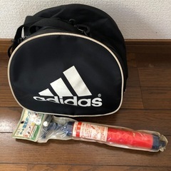 ボールバッグと空気入れの画像