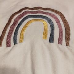 虹 刺繍 ロンパース 73cmの画像