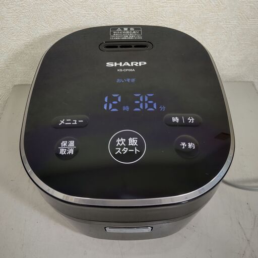 シャープ パン調理機能付 ジャー炊飯器 3合炊き ブラック KS-CF05A-B