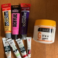 お話中アクリルガッシュ・ジェッソ