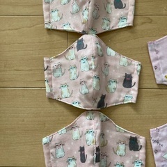 手作りマスク（2〜4歳用）5枚セットの画像