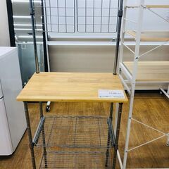 ★ジモティ割あり★  レンジ台　ナチュラル 茶 W62×D41×...