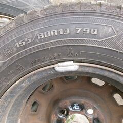 プロボックス　155/80R13　グッドイヤー　アイスナビ6(スタッドレス／ホイール付)4本セットの画像