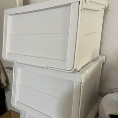 前開き　プラスチック　収納ボックス