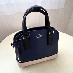 【kate spade】　ショルダーバッグ ネイビー×ベージュの画像
