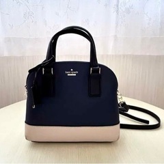 【kate spade】　ショルダーバッグ ネイビー×ベージュ