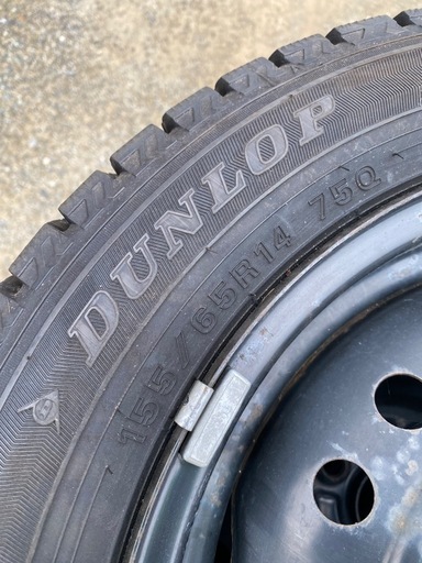 DUNLOP winter maxx wm02 155/65R14 22年製 　