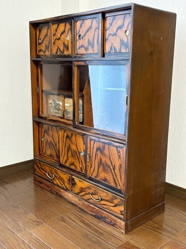 ※至急※茶箪笥　昭和レトロ　和家具　キッチンボード　食器棚　収納棚　アンティーク家具